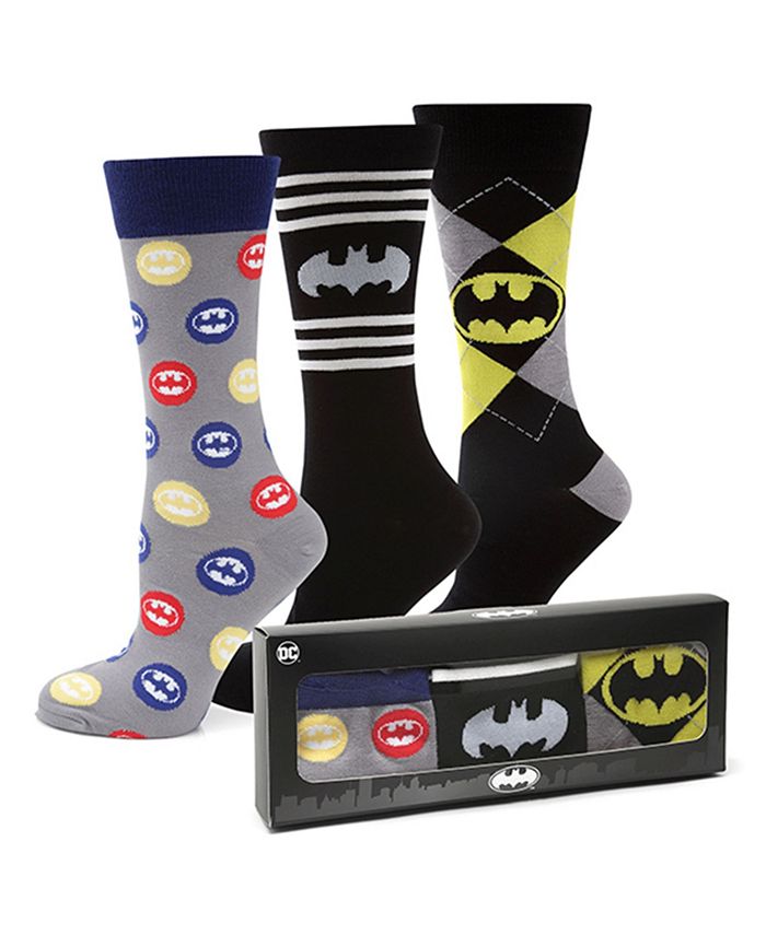 DC Comics Men's Batman Sock Gift Set, Pack of 3