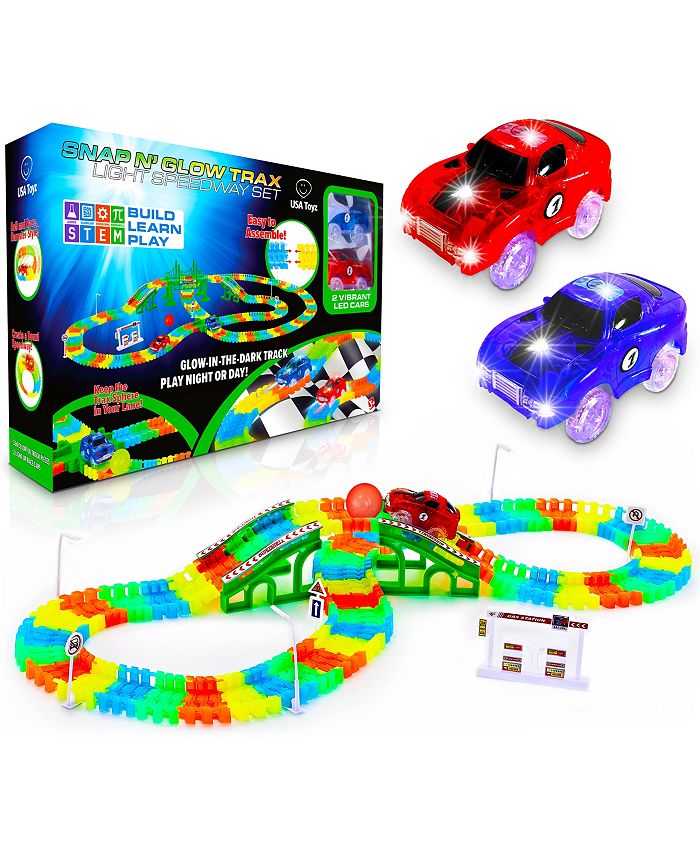 USA Toyz Glow Small Race Tracks and LED Toy Cars