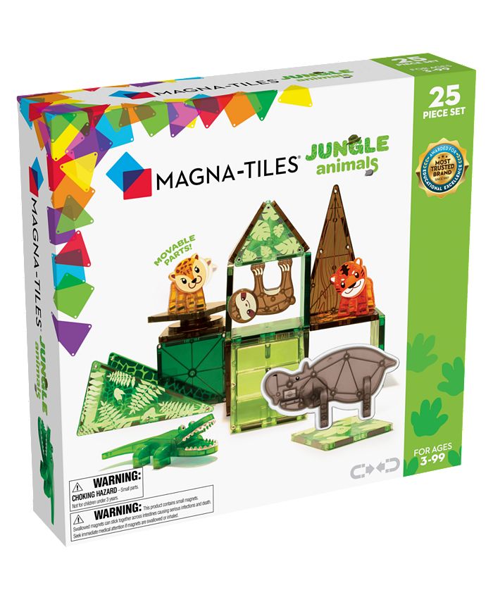 Magna-Tiles® Jungle Animals 25-Piece Set, Encourage Meaningful Play, Ages 3+