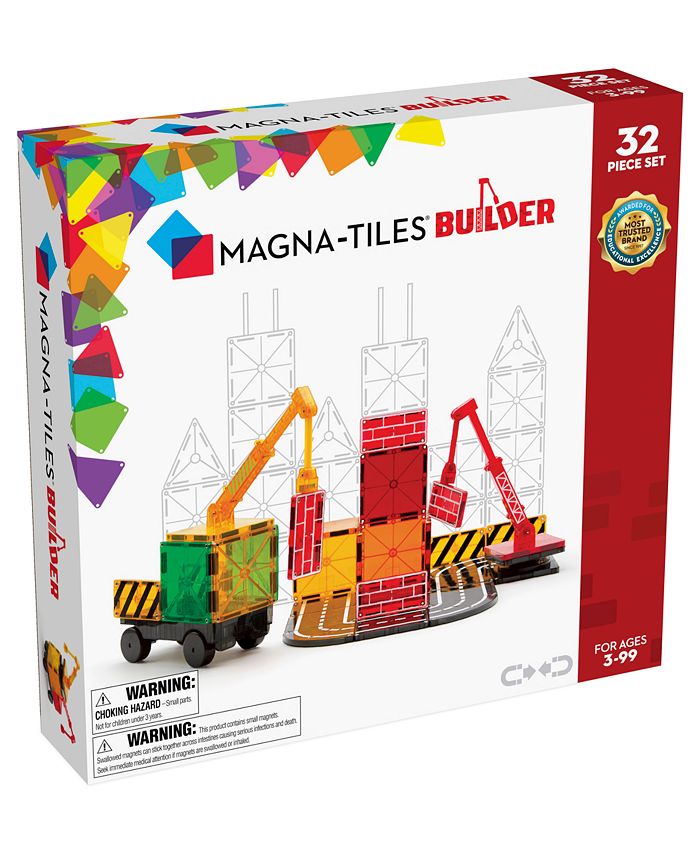 Magna-Tiles® Builder 32-Piece Set, Encourage Meaningful Play, Ages 3+