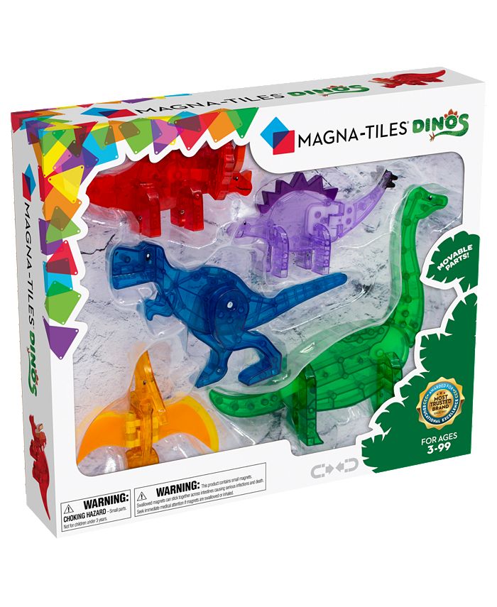 Magna-Tiles® Dinos 5-Piece Set, Encourage Meaningful Play, Ages 3+