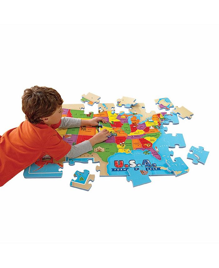 Areyougame Educational Insights USA Foam Map Floor Puzzle- 54 Pieces