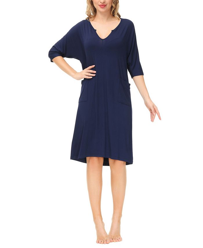 INK+IVY Women's Dolman Sleeve Dress with Side Patch Pockets