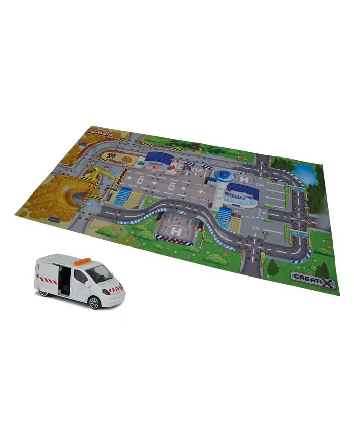 Dickie Toys HK Ltd Dickie Toys Majorette - Creatix Construction Playmat Playset with 1 Die-Cast Car