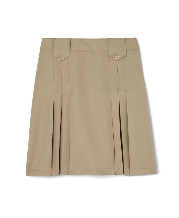 French Toast Big Girls Front Pleated Skirt with Tabs