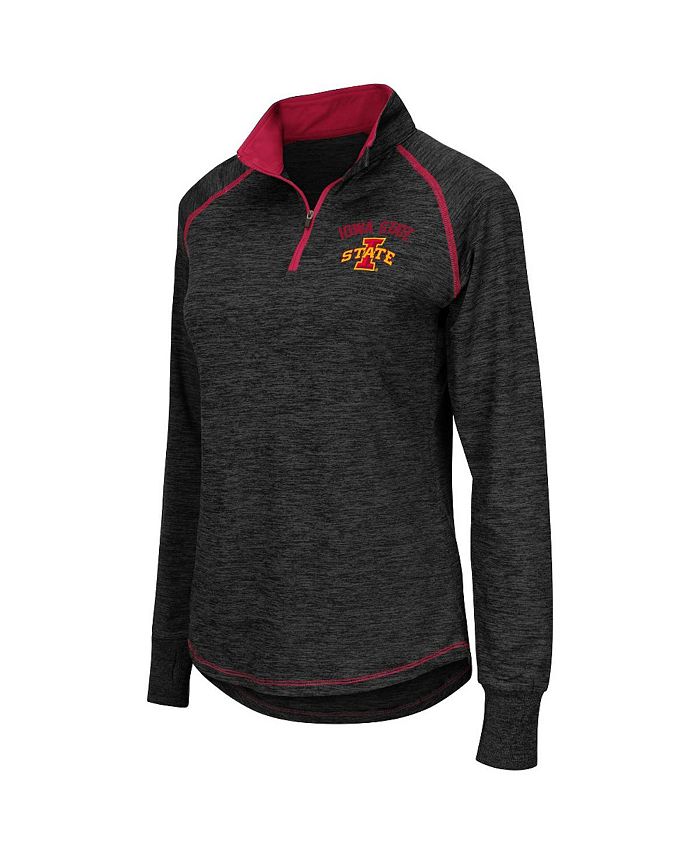 Colosseum Women's Black Iowa State Cyclones Bikram 1/4 Zip Long Sleeve Jacket