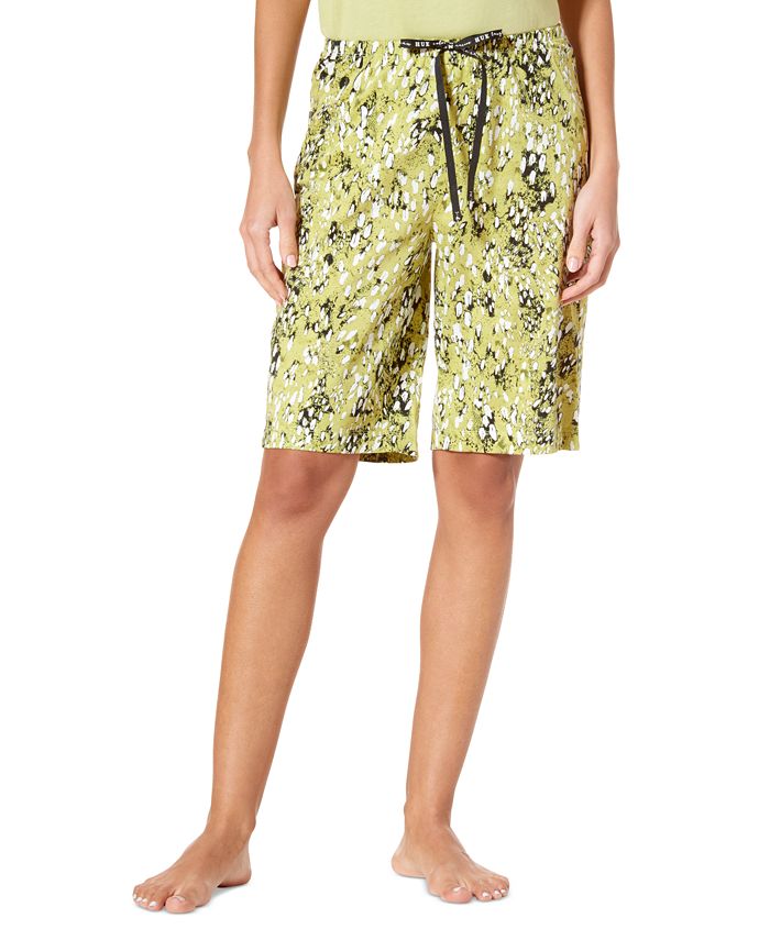 Hue Women's Animal Flurry Printed Bermuda Pajama Shorts