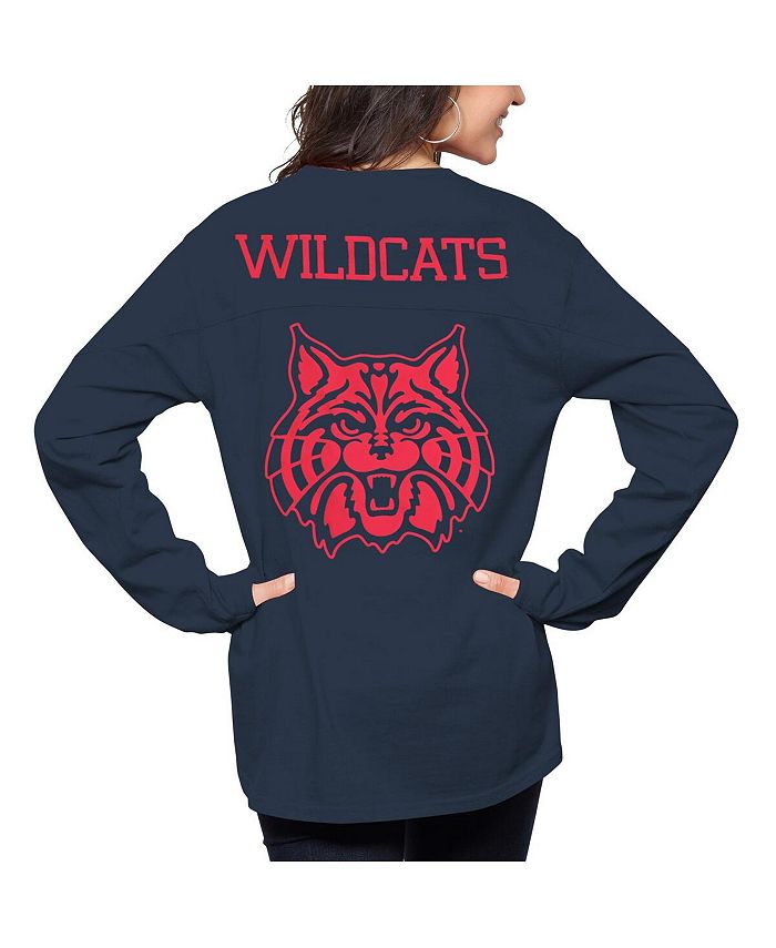 Pressbox Women's Navy Arizona Wildcats The Big Shirt Oversized Long Sleeve T-shirt