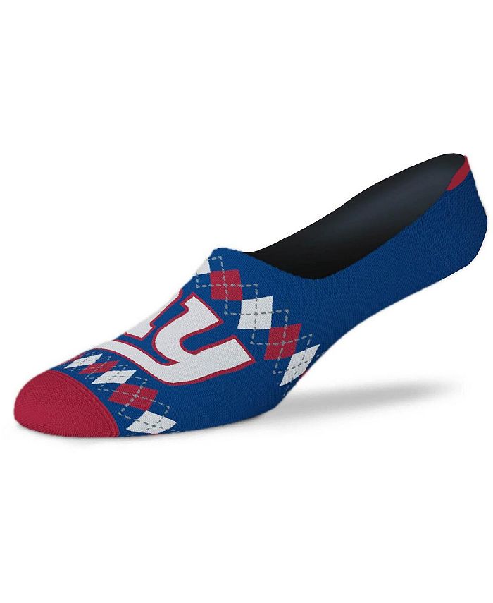 For Bare Feet Women's New York Giants Micro Argyle No-Show Socks