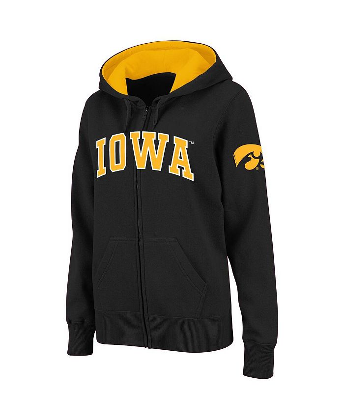 Stadium Athletic Women's Black Iowa Hawkeyes Arched Name Full-Zip Hoodie