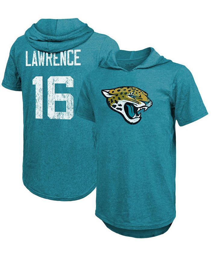 Fanatics Men's Trevor Lawrence Teal Jacksonville Jaguars Player Name Number Tri-Blend Hoodie T-shirt