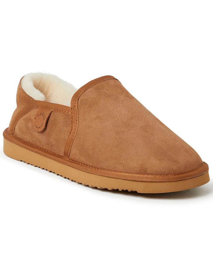 Dearfoams Fireside by Dearfoam Men's Hobart Genuine Shearling Closed Back Slippers