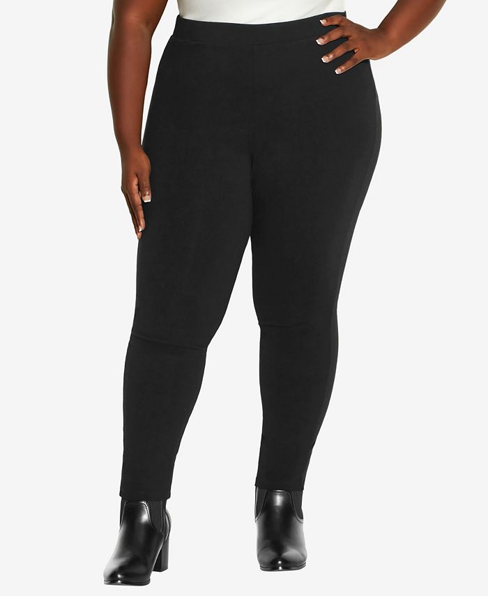 Avenue Plus Size Vibin Plain Leggings