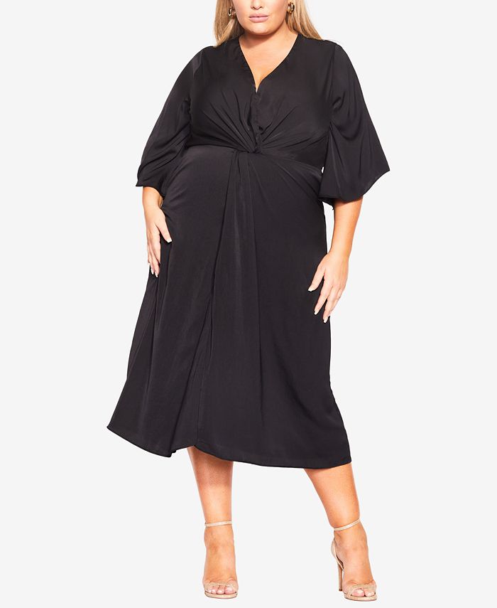 City Chic Plus Size Trendy Lindsey Wrap Dress