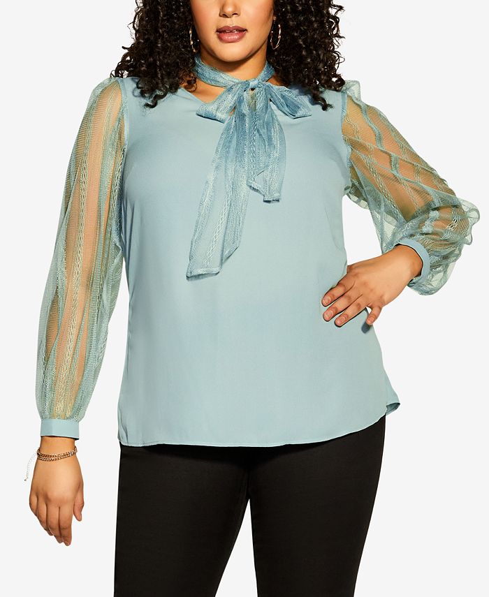 City Chic Trendy Plus Size Amalia V-neck Top