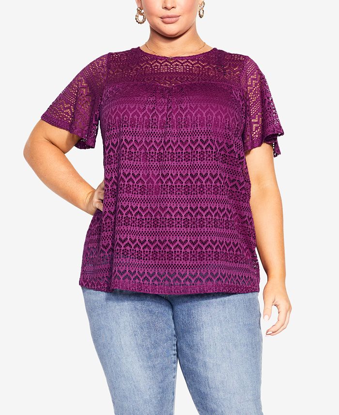 City Chic Trendy Plus Size Serenity Top