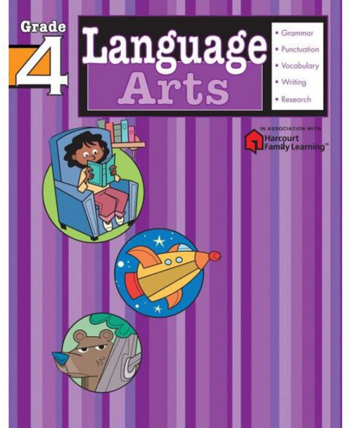 Barnes & Noble Language Arts: Grade 4 (Flash Kids Harcourt Family Learning) by Flash Kids Editors