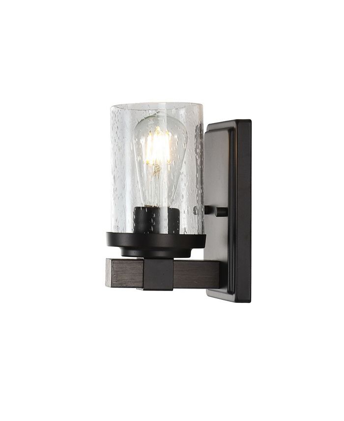 JONATHAN Y Bungalow 1-Light Rustic Farmhouse LED Vanity Light