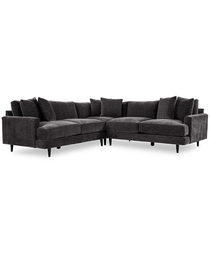 Furniture Mariyah 3-Pc. Fabric Sectional