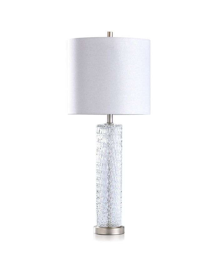 StyleCraft Diamond Textured Glass Table Lamp