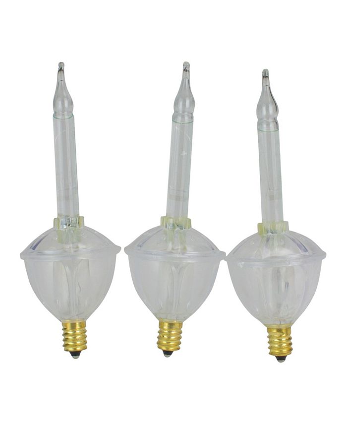Northlight Pack of 3 Clear C7 Retro Bubble Light Replacement Christmas Bulbs