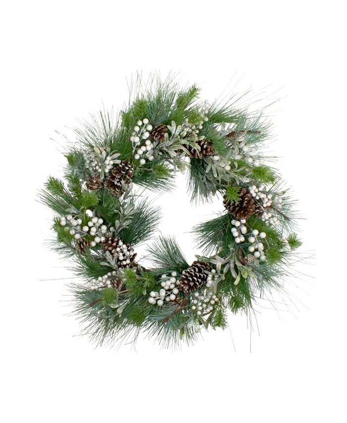 Northlight Glittered Berry and Pinecone Artificial Christmas Wreath 30" Unlit