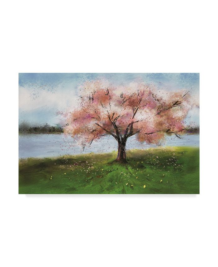 Trademark Global Lois Bryan 'Pink Cherry Tree' Canvas Art - 22" x 32"