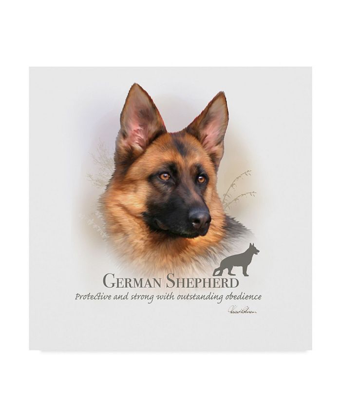Trademark Global Howard Robinson 'German Shepherd' Canvas Art - 14" x 14"