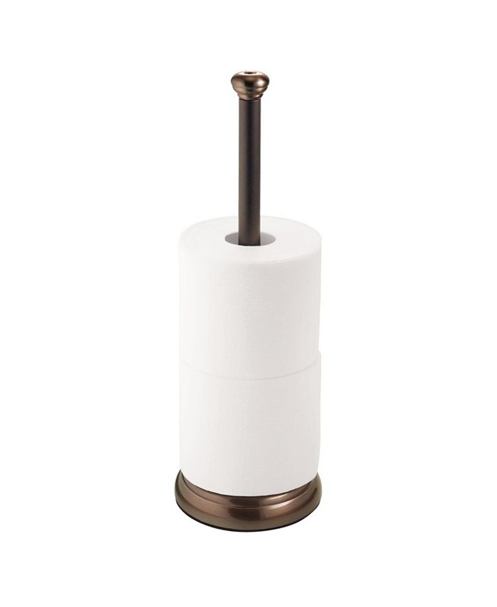 mDesign Metal Free-Standing Toilet Paper Holder