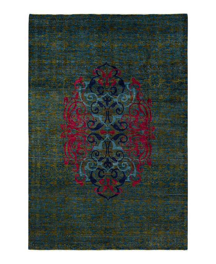 ADORN HAND WOVEN RUGS Suzani M1724 9'10" x 14'4" Area Rug