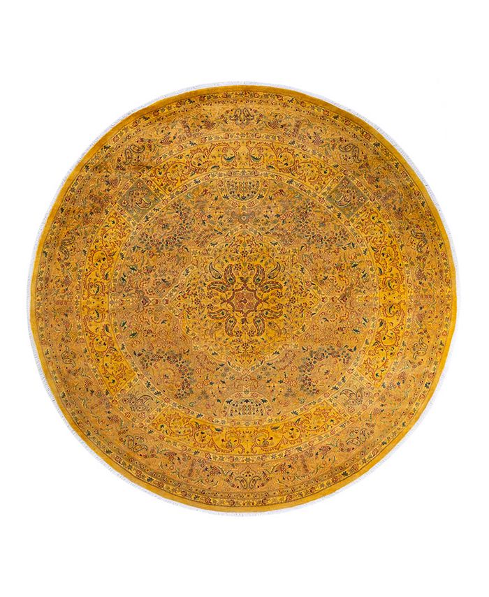 ADORN HAND WOVEN RUGS Fine Vibrance M1214 10'1" x 10'3" Round Area Rug