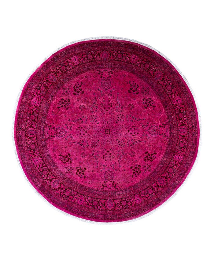 ADORN HAND WOVEN RUGS Fine Vibrance M1324 7'1" x 7'1" Round Area Rug