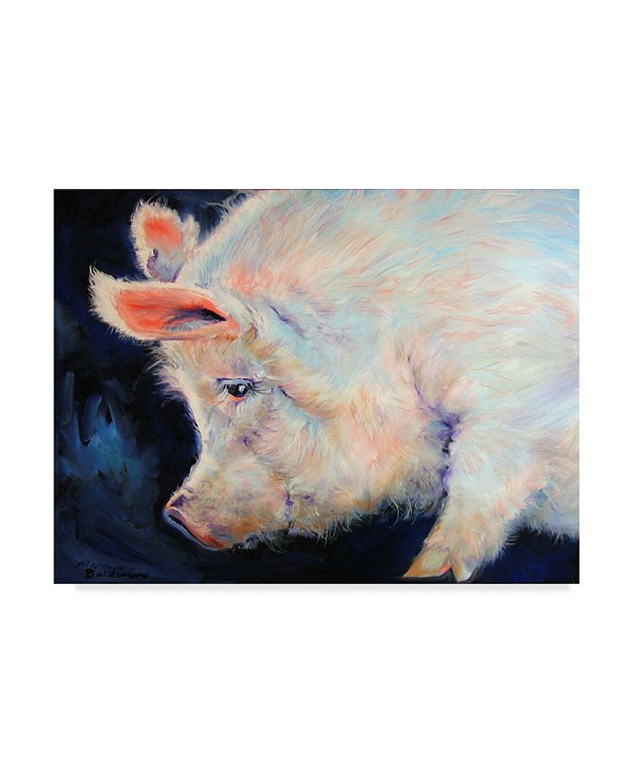 Trademark Global Marcia Baldwin 'My Pink Pig' Canvas Art - 19" x 14"