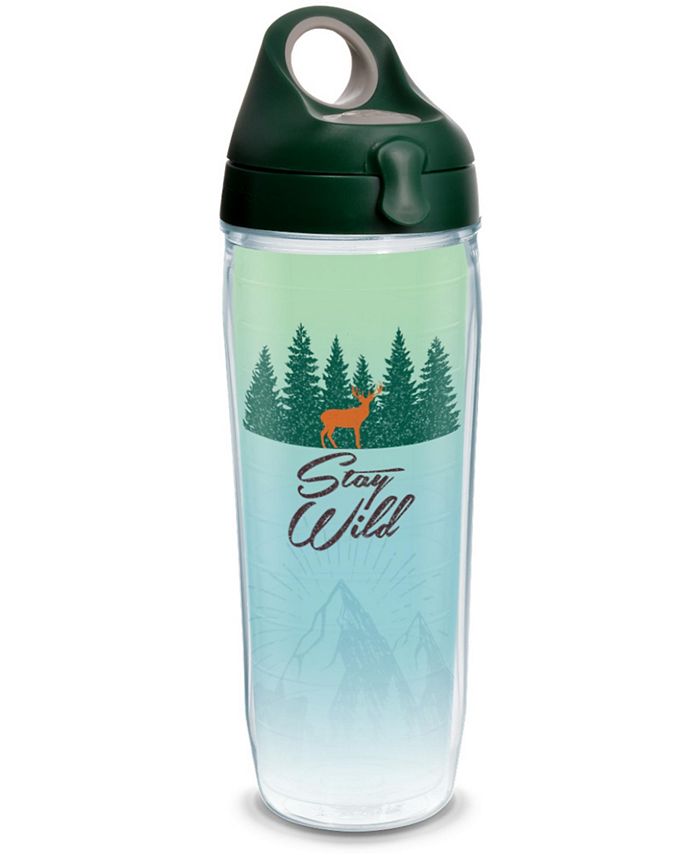 Tervis Tumbler Tervis Stay Wild Made in USA Double Walled Insulated Tumbler Travel Cup Keeps Drinks Cold & Hot, 24oz Water Bottle, Clear