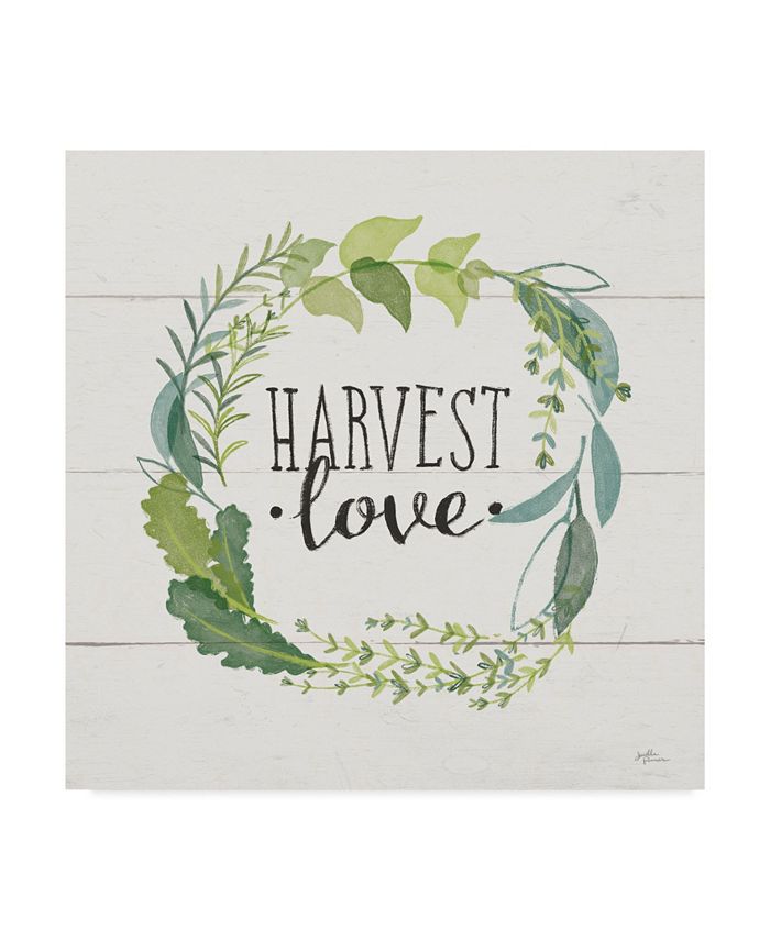 Trademark Global Janelle Penner Fine Herbs III Foliage and Shiplap Canvas Art - 15" x 20"