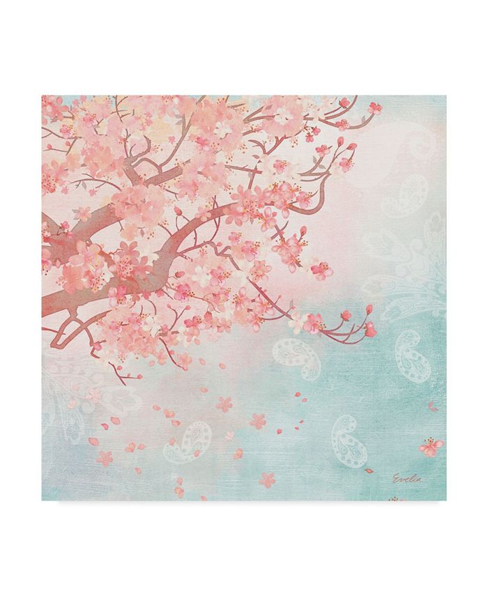 Trademark Global Evelia Designs Sweet Cherry Blossoms III Canvas Art - 15" x 20"