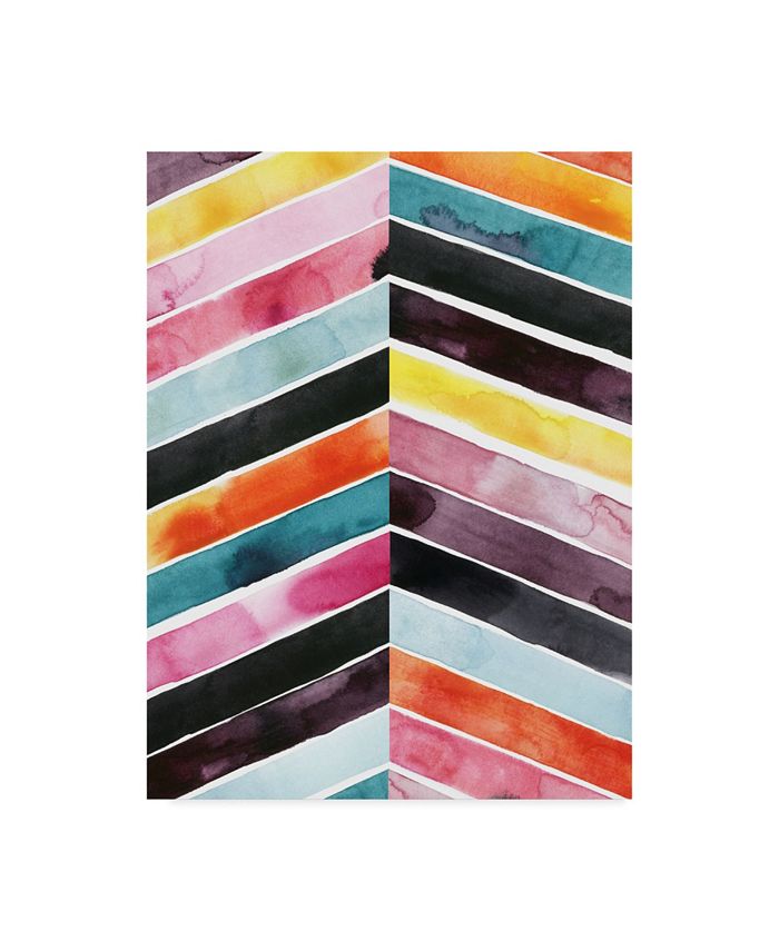 Trademark Global Grace Popp Vivid Watercolor Chevron I Canvas Art - 20" x 25"