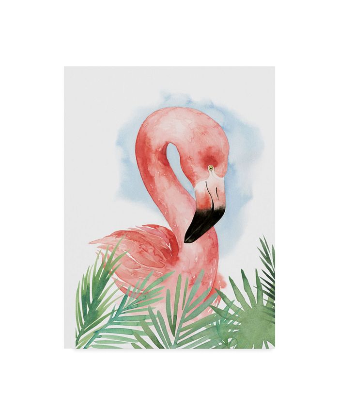 Trademark Global Grace Popp Watercolor Flamingo Composition I Canvas Art - 20" x 25"