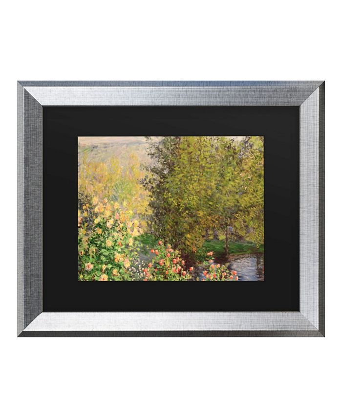 Trademark Global Claude Monet Corner of the Garden at Montgeron, 1876 Matted Framed Art - 27" x 33"