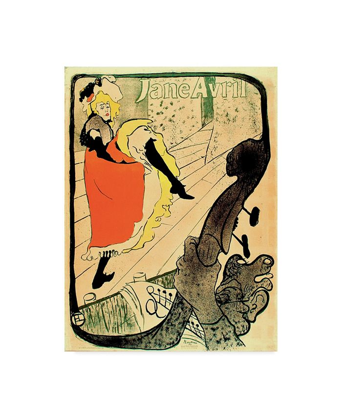 Trademark Global Henri De Toulouse-Lautrec Jane Avril Canvas Art - 20" x 25"