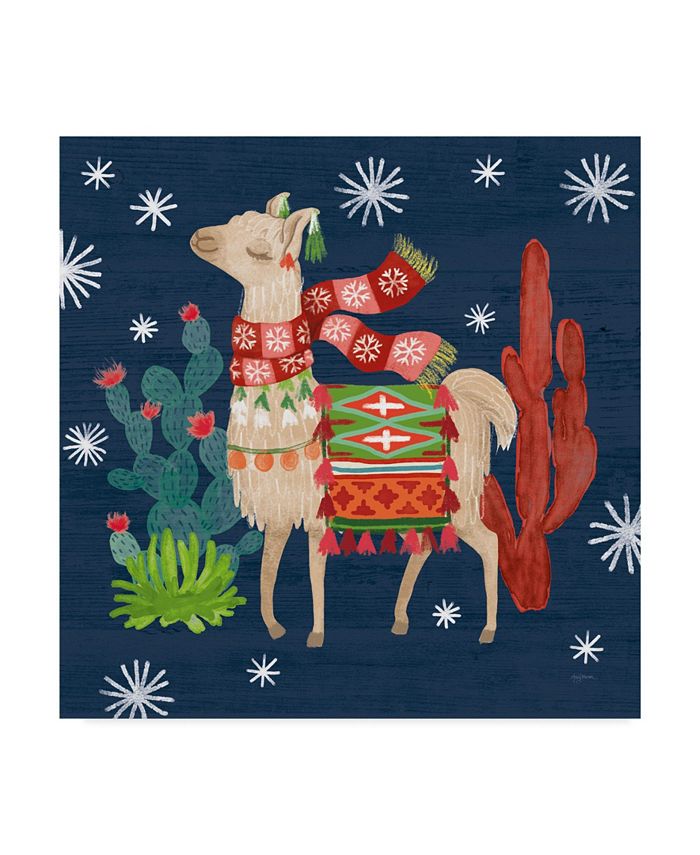 Trademark Global Mary Urban Lovely Llamas IV Christmas Canvas Art - 20" x 25"