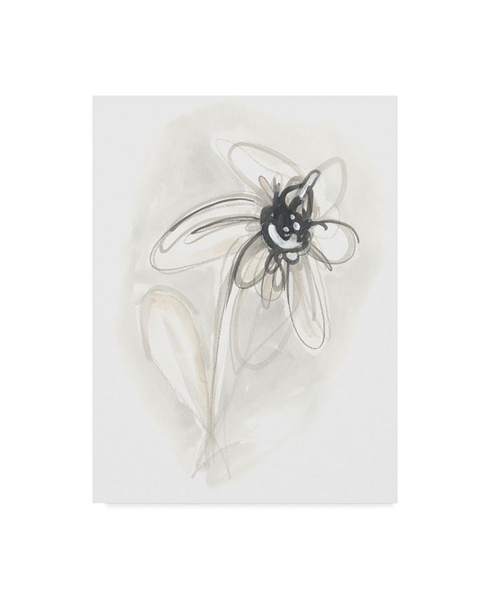 Trademark Global June Erica Vess Neutral Floral Gesture V Canvas Art - 37" x 49"