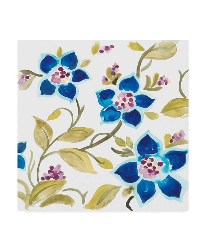 Trademark Global June Erica Vess Abbey Floral Tiles II Canvas Art - 15" x 20"