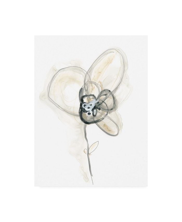 Trademark Global June Erica Vess Monochrome Floral Study I Canvas Art - 37" x 49"