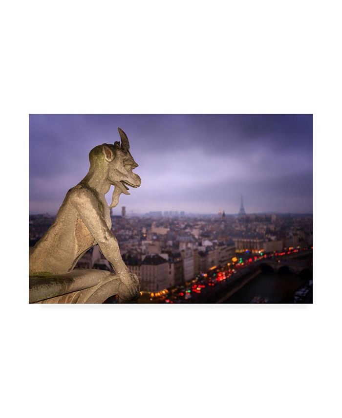 Trademark Global Karen Deakin Gargoyle of Notre Dame Cathedral Paris Canvas Art - 20" x 25"