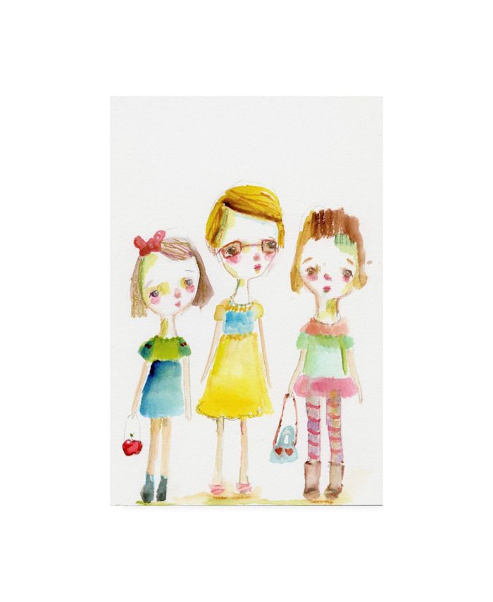 Trademark Global Mindy Lacefield Three Friends Canvas Art - 20" x 25"