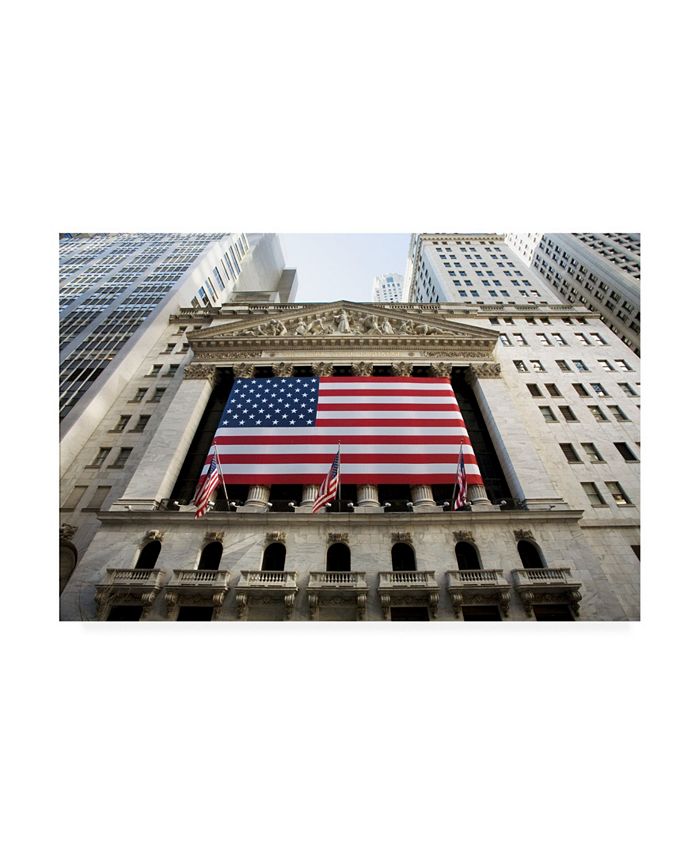 Trademark Global Monte Nagler Wall Street New York City New York Color Canvas Art - 20" x 25"