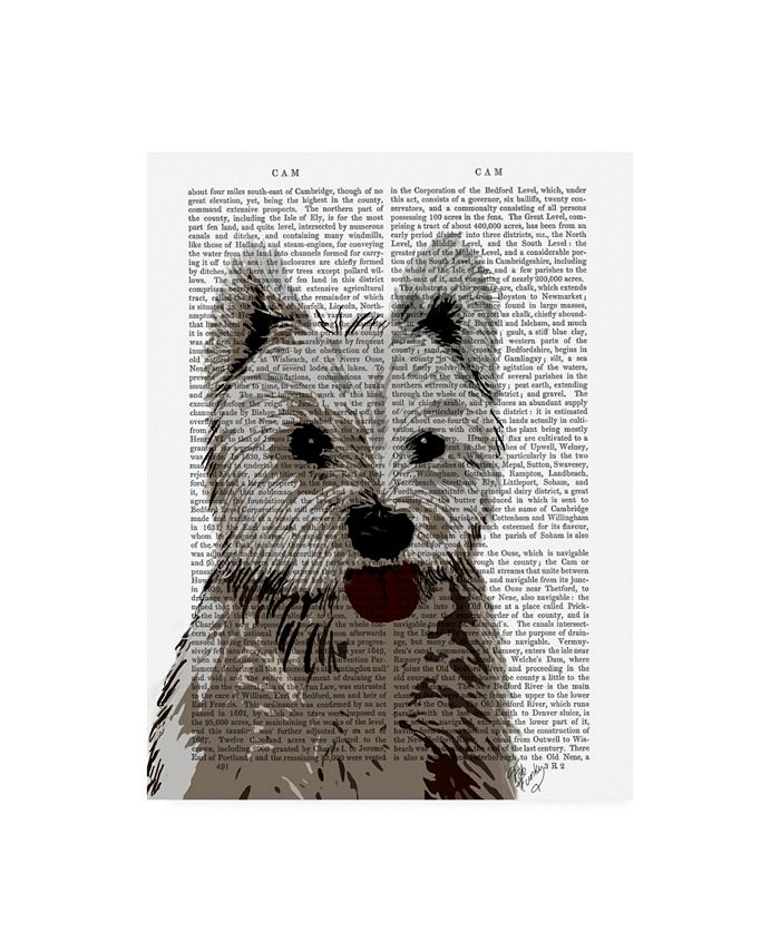 Trademark Global Fab Funky West Highland Terrier, Plain Canvas Art - 36.5" x 48"