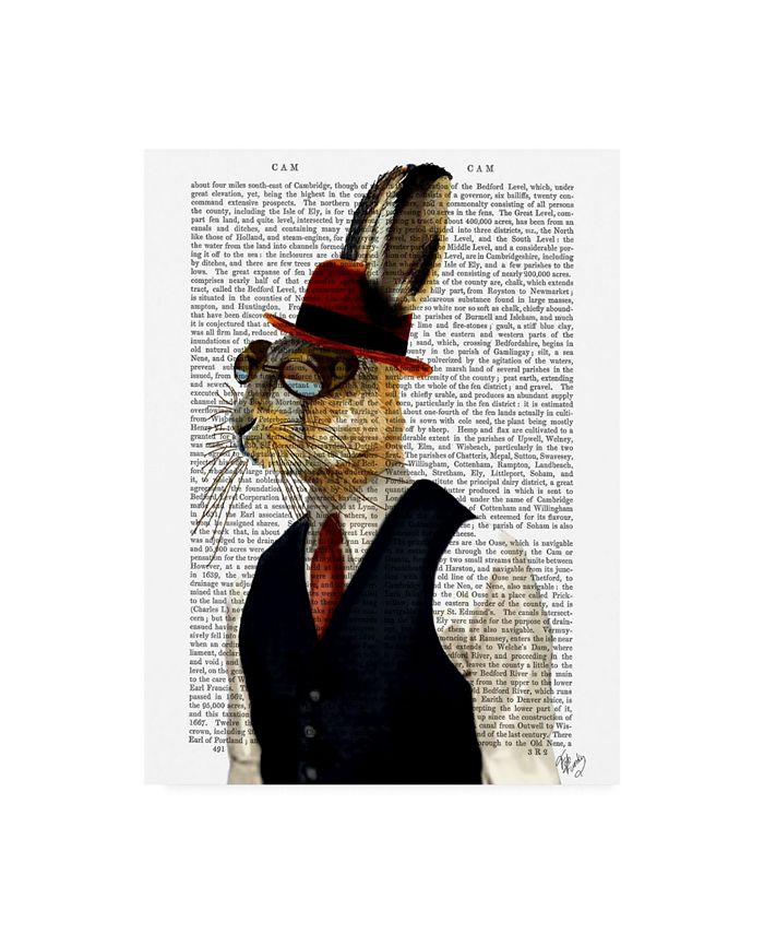 Trademark Global Fab Funky Horatio Hare in Waistcoat Canvas Art - 15.5" x 21"