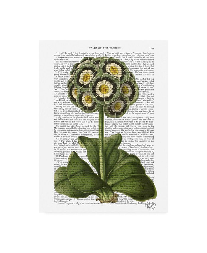 Trademark Global Fab Funky Primula Auricula, Blue Canvas Art - 36.5" x 48"